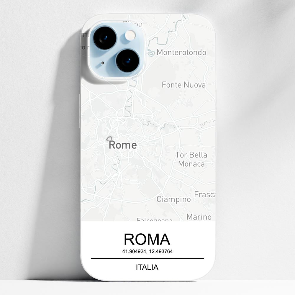 La tua mappa Light - cover iPhone 14 personalizzata