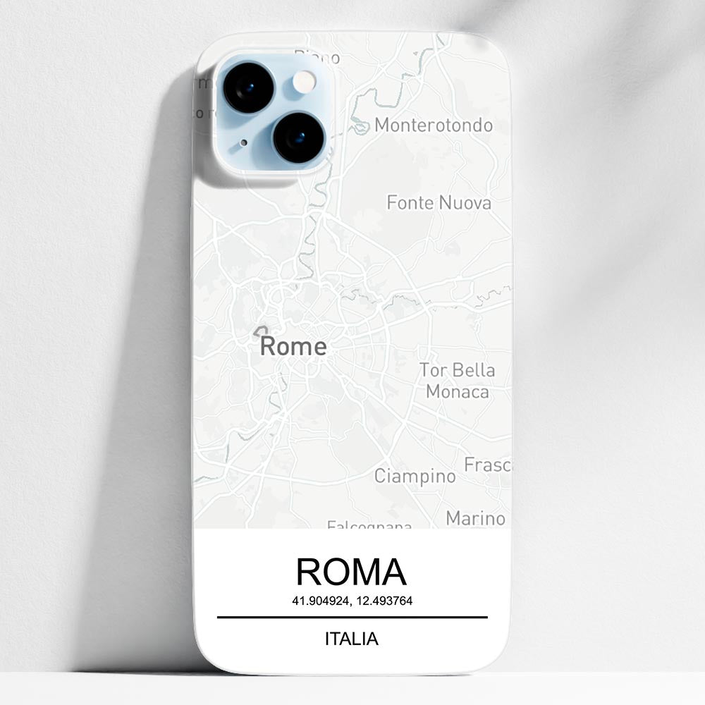 La tua mappa Light - cover iPhone 14 Plus personalizzata