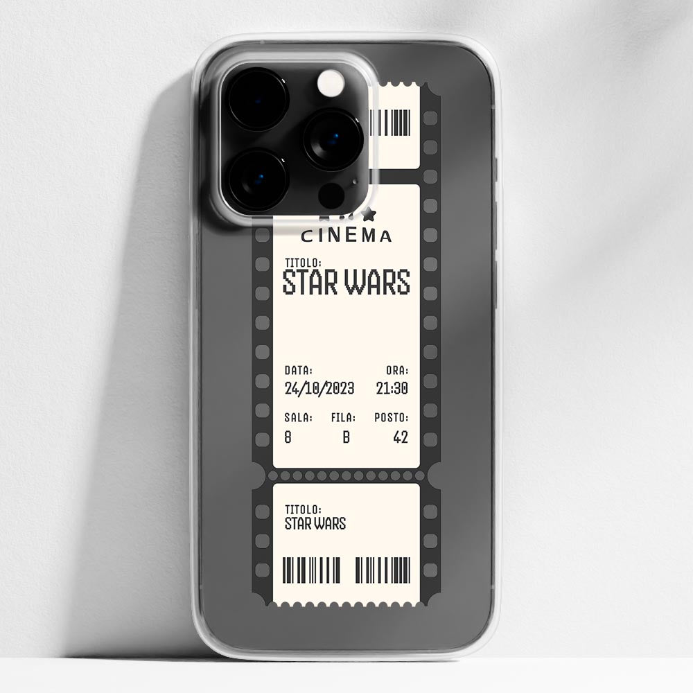 Biglietto cinema - cover iPhone 14 Pro personalizzata
