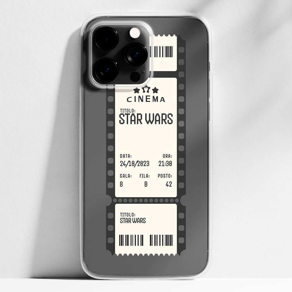 Biglietto cinema - cover iPhone 14 Pro Max personalizzata
